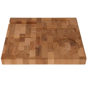 Preview: Schreibtisch-Organizer aus Buche - Multifunktionaler Büro-Organizer mit Handyhalterung & Tassenplatz - Natur/Braun, 30x25cm, lebensmittelecht