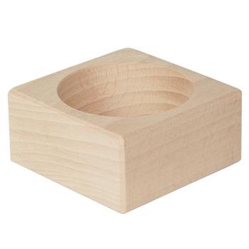 Preview: Salt bowl made of beech wood, 7.5 x 7.5 cm