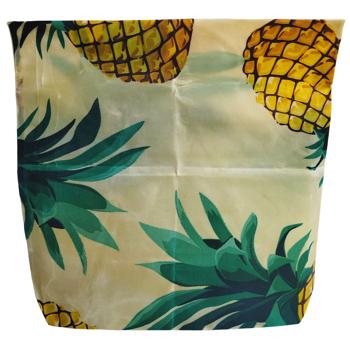 Preview: Premium 3er Bienenwachsbeutel Ananas Design - Nachhaltige Lebensmittelaufbewahrung - Wiederverwendbar, Antibakteriell, 3 Grössen - Gelb-Natur