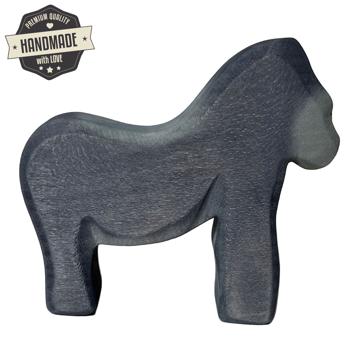 Preview: Animale in legno gorilla fatto a mano, 12 x 10 x 3 cm