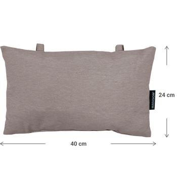 Preview: Cuscino per la testa universale per sedie da giardino e sdraio, circa 24 x 40 cm, color tortora, per il massimo comfort e relax, elegante e resistente