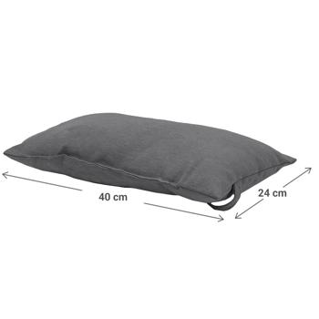 Preview: set of 2 universal head cushions for garden and deck chairs, approx. 24 x 40 cm, gray, for maximum comfort & relaxation, stylish & durable
