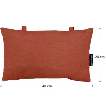 Preview: Universelles Kopfkissen für Garten- und Liegestühle, ca. 24 x 40 cm, terra, für höchsten Komfort & Entspannung, stilvoll & langlebig