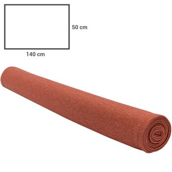 Preview: Runner da tavola moderno per interni ed esterni, terracotta, 140 x 50 cm: resistente alle intemperie, di facile manutenzione ed elegante, per giardino, terrazza e sala da pranzo