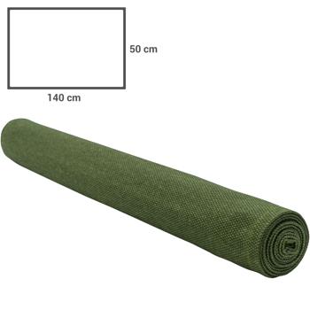 Preview: Runner da tavola moderno per interni ed esterni, verde, 140 x 50 cm: resistente alle intemperie, di facile manutenzione ed elegante, per giardino, terrazza e sala da pranzo