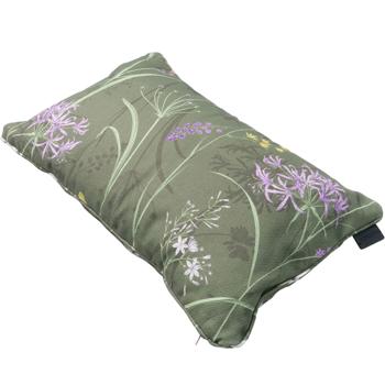 Preview: Comfortable outdoor decorative cushion, green floral pattern, 30 x 50 x 10 cm, weatherproof, water-repellent & stylish for garden, patio & balcony
