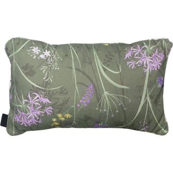 Preview: set of 2 comfortable outdoor decorative cushions, green floral pattern, 30 x 50 x 10 cm, weatherproof, water-repellent & stylish for garden, patio & balcony
