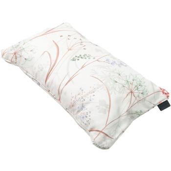 Preview: Comfortable outdoor decorative cushion, white floral pattern, 30 x 50 x 10 cm, weatherproof, water-repellent & stylish for garden, patio & balcony