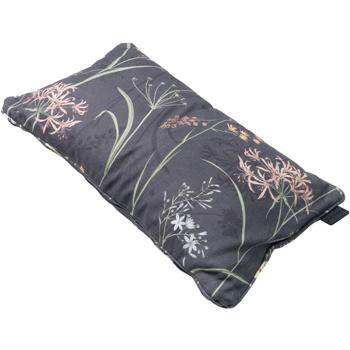 Preview: Comfortable outdoor decorative cushion, anthracite floral pattern, 30 x 50 x 10 cm, weatherproof, water-repellent & stylish for garden, patio & balcony