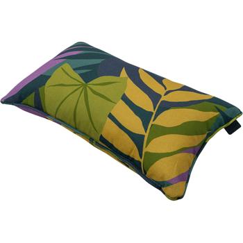 Preview: set of 4 decorative cushions leaf design green, 30 x 50 cm, robust & colorfast cushion for garden furniture, lounge & balcony