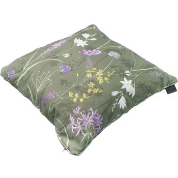 Preview: Comfortable outdoor decorative cushion, green floral pattern, 50 x 50 x 10 cm, weatherproof, water-repellent & stylish for garden, patio & balcony