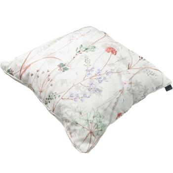 Preview: set of 2 comfortable outdoor decorative cushions, white floral pattern, 50 x 50 x 10 cm, weatherproof, water-repellent & stylish for garden, patio & balcony