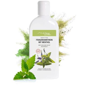 Franzbranntwein with menthol 250 ml for rubbing in in case of bruises, strains, sprains, sore muscles and joint pain, providing pleasantly cooling relief