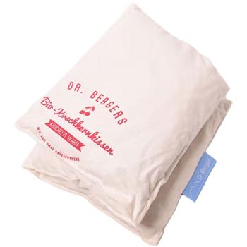 Preview: Coussin de noyaux de cerises bio confortable avec 3 compartiments, 50 x 20 cm – coussin chaud & froid naturel pour ventre, dos, nuque & épaules – housse en coton bio