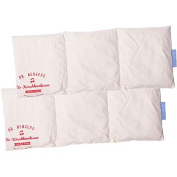 Lot de 2 coussins confortables aux noyaux de cerise bio avec 3 compartiments, 50 x 20 cm – coussins chaud & froid naturels pour ventre, dos, nuque & épaules – housse en coton bio