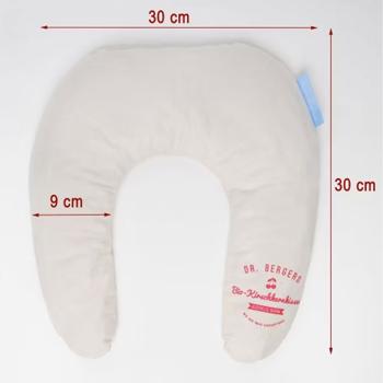 Preview: Bequemes Bio-Kirschkern-Nackenkissen - Natürliches Wärme- & Kältekissen für Nacken & Schulter - Sanfter Kissenbezug aus Bio-Baumwolle