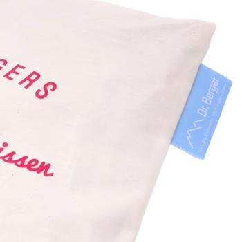 Preview: Coussin aux noyaux de cerise bio confortable, 25 x 25 cm – coussin chaud & froid naturel pour le ventre, le dos, la nuque & les épaules – housse en coton bio