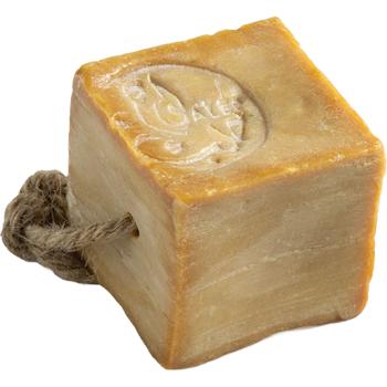 Preview: Set of 3 authentic Aleppo Soaps 100 g with Cord, Laurel Oil 3%: Natural soap handcrafted in Syria for sensitive skin, vegan care & hair washing