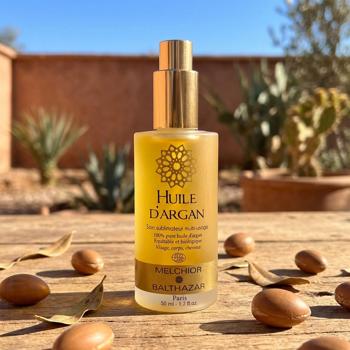 Olio di argan 100% biologico, 50 ml – olio capelli e viso puro, spremuto a freddo, dal Marocco – cosmetici naturali per pelle, capelli e unghie – vegano