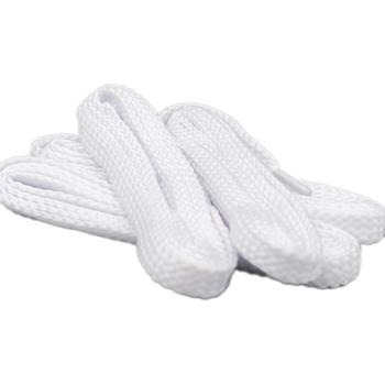 Preview: 2 pairs of sturdy shoe laces, flat, white, 90 cm