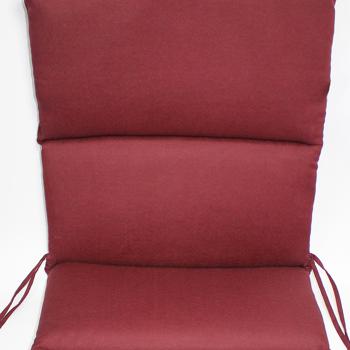 Preview: Low-back cushion, burgundy red, 105 x 50 x 5 cm