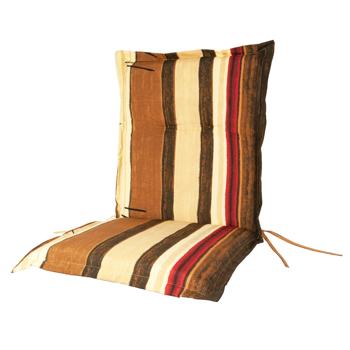 Preview: set of 2 low backrest cushion Lanzarote, stripes, cotton & polyester, 105 x 50 cm