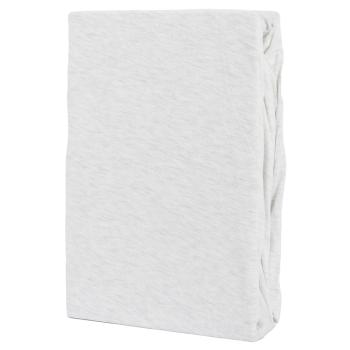Preview: Lenzuolo con angoli in Jersey Melange Premium, 100% cotone, argento, 90-100 x 200 + 30 cm