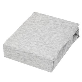 Preview: Lenzuolo con angoli in Jersey Melange Premium, 100% cotone, argento, 90-100 x 200 + 30 cm