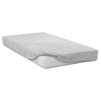 Preview: Lenzuolo con angoli in Jersey Melange Premium, 100% cotone, argento, 90-100 x 200 + 30 cm