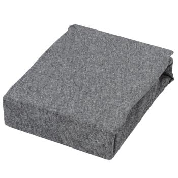 Preview: Premium jersey melange fitted sheet, 100% cotton, anthracite, 140-160 x 200 + 30 cm