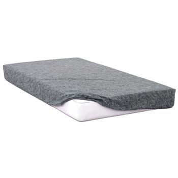 Preview: Premium jersey melange fitted sheet, 100% cotton, anthracite, 140-160 x 200 + 30 cm