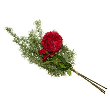 Dreaming Winter floral bouquet, lifelike flowers, red, approx. 65 cm