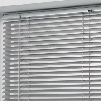 Preview: Blind aluminum, with cord pull and reversible rod, silver, 90 x 180 cm