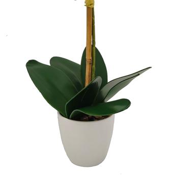 Preview: Silk orchid white in pot, with 10 flowers, polyester, height 61 cm