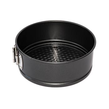 Preview: set di 3 teglie in acciaio al carbonio, nero, con rivestimento antiaderente - 2 teglie rotonde e a forma di cuore, teglie per torte, crostate, accessori per la cottura