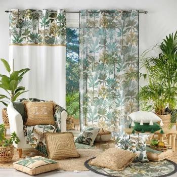 Preview: Housse de Coussin Jute Naturel - Décoration Salon Canapé Ethnique avec Franges Chic - Dos Coton, Marron, 45x45cm - Ambiance Chaleureuse