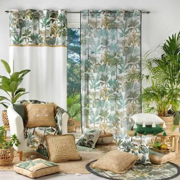 Preview: Jute Kissenhülle Ethno-Stil - Dekoration für Sofa, Lounge, Bett - Baumwoll-Rückseite, Fransen, Reissverschluss, Braun, 45x45 cm