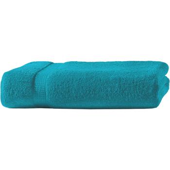 Lussuoso telo bagno 100 x 150 cm – 100% cotone – morbidissimo, assorbente e ad asciugatura rapida – design elegante con 2 bordure in petrolio