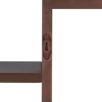 Preview: Étagère murale à suspendre – étagère en MDF brun – 42 x 69 x 12 cm – design moderne – idéale pour déco, cuisine et salle de bains – charge jusqu’à 8 kg