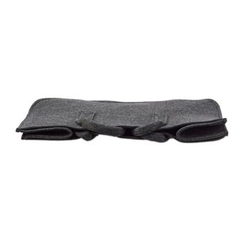 Preview: Sac à bois de cheminée robuste en feutre, anthracite, 25x25x50cm - avec 2 poignées, sac à bois de chauffage pratique, panier de transport stable