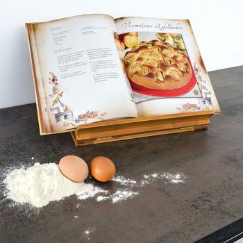 Preview: Bamboo cookbook stand, reading stand with 3-step inclination, 22 x 33 x 22.5 cm