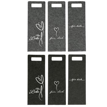 Borsa per bottiglie in feltro, borsa regalo per bottiglie in diversi design