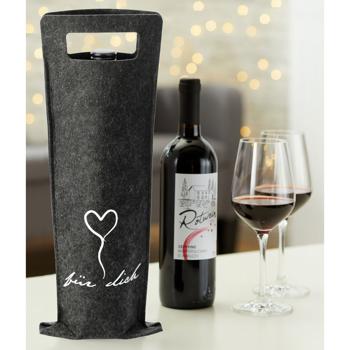 Preview: Borsa per bottiglie in feltro, borsa regalo per bottiglie in diversi design
