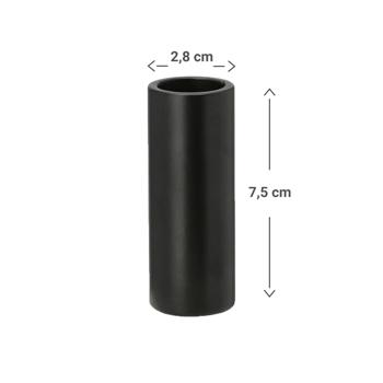 Preview: Stabkerzenhalter aus Metall mit Magnet - Anthrazitfarben für kreative Dekoration - Haftende Magnet-Tülle - 2,8 x 7,5 cm für Ø 2,5 cm Kerzen