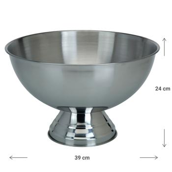 Preview: Raffreddatore per champagne in acciaio inox, coppa nobile per champagne con supporto, 39 x 24 cm Preview: Raffreddatore per champagne in acciaio inox, coppa nobile per champagne con supporto, 39 x 24 cm