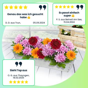 Preview: Pflanzkasten für Europaletten - Blumenkübel aus verzinktem Metall - vertikaler Garten, Sichtschutz, Deko - 38,5x13,5x8,5cm - 3 Wasserablauflöcher