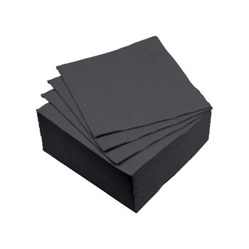 set di 40 tovaglioli di carta comune, a 2 veli, neri, 38 x 38 cm