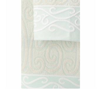 Preview: set of 4 towels 100% cotton, hand and guest towel, green, 60 x 100, 40 x 60 cm