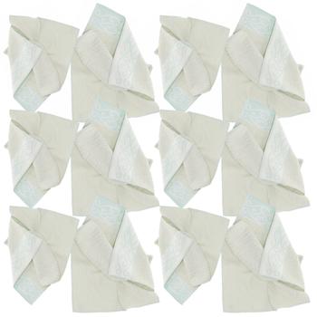 Preview: set of 12 towels 100% cotton, hand and guest towel, green, 60 x 100 cm, 40 x 60 cm