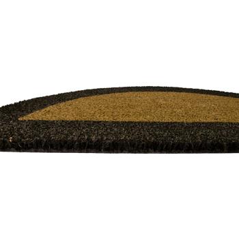 Preview: Semi-circular doormat, coconut dirt-trapping mat, black and brown, 40 x 80 cm